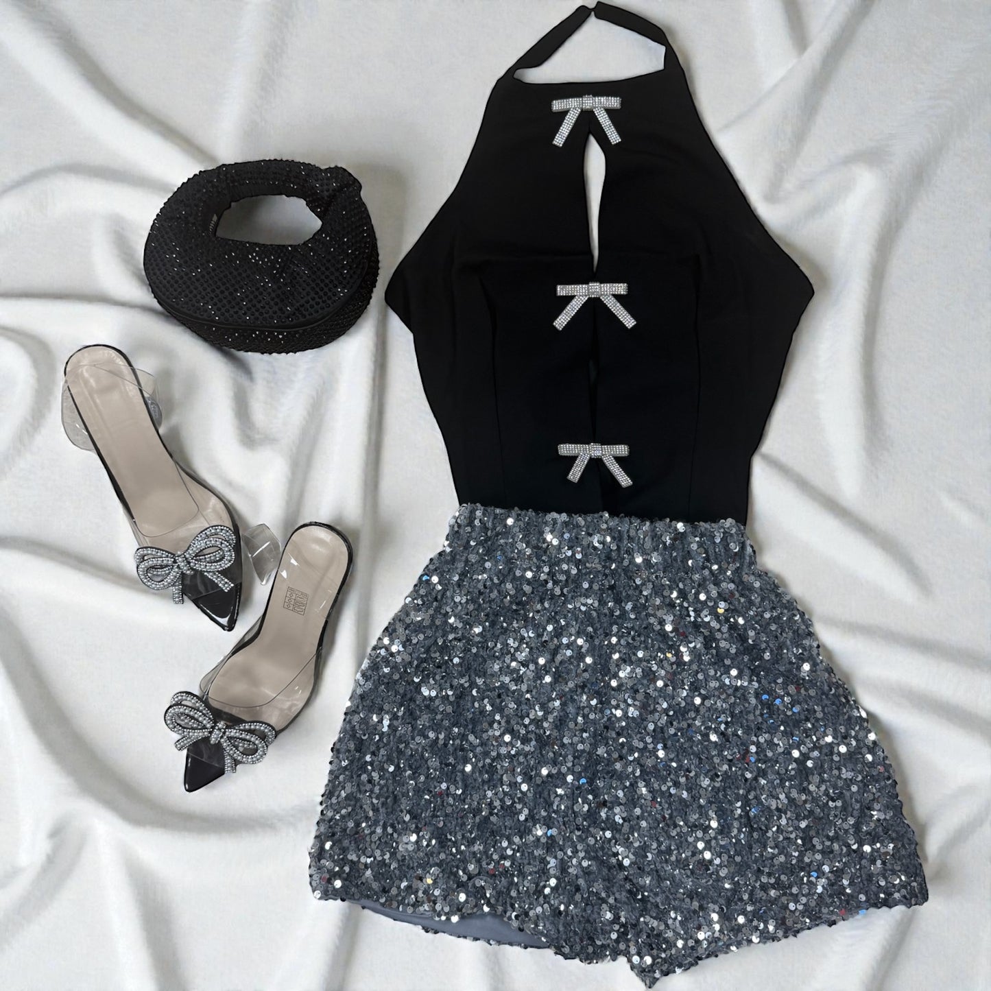 Blusa Noir Bow